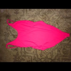 Neon Pink One-Piece Swimsuit